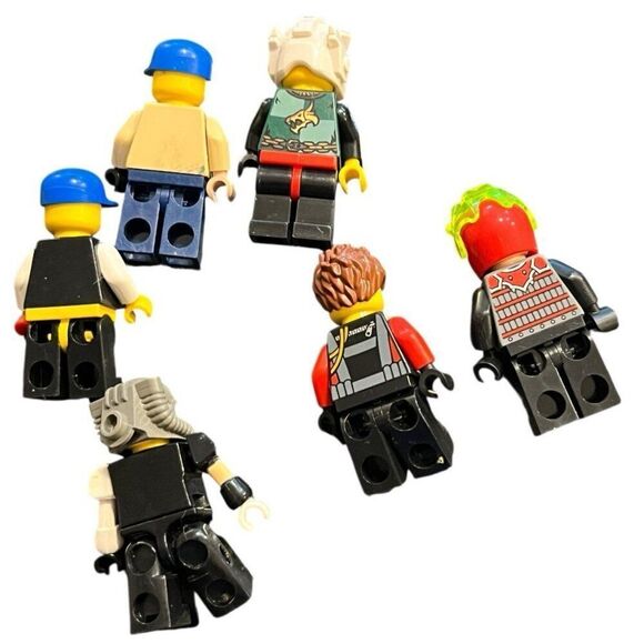 Battle Brick SWAT Police Officer Minifigure LEGO minifig Lot of 6 Boys Guys - Picture 2 of 3